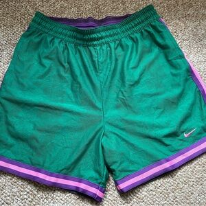 Nike Green and Purple Athletic Shorts size L  floral